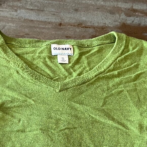Green Old Navy V-neck sweater 2xl - Picture 1 of 2